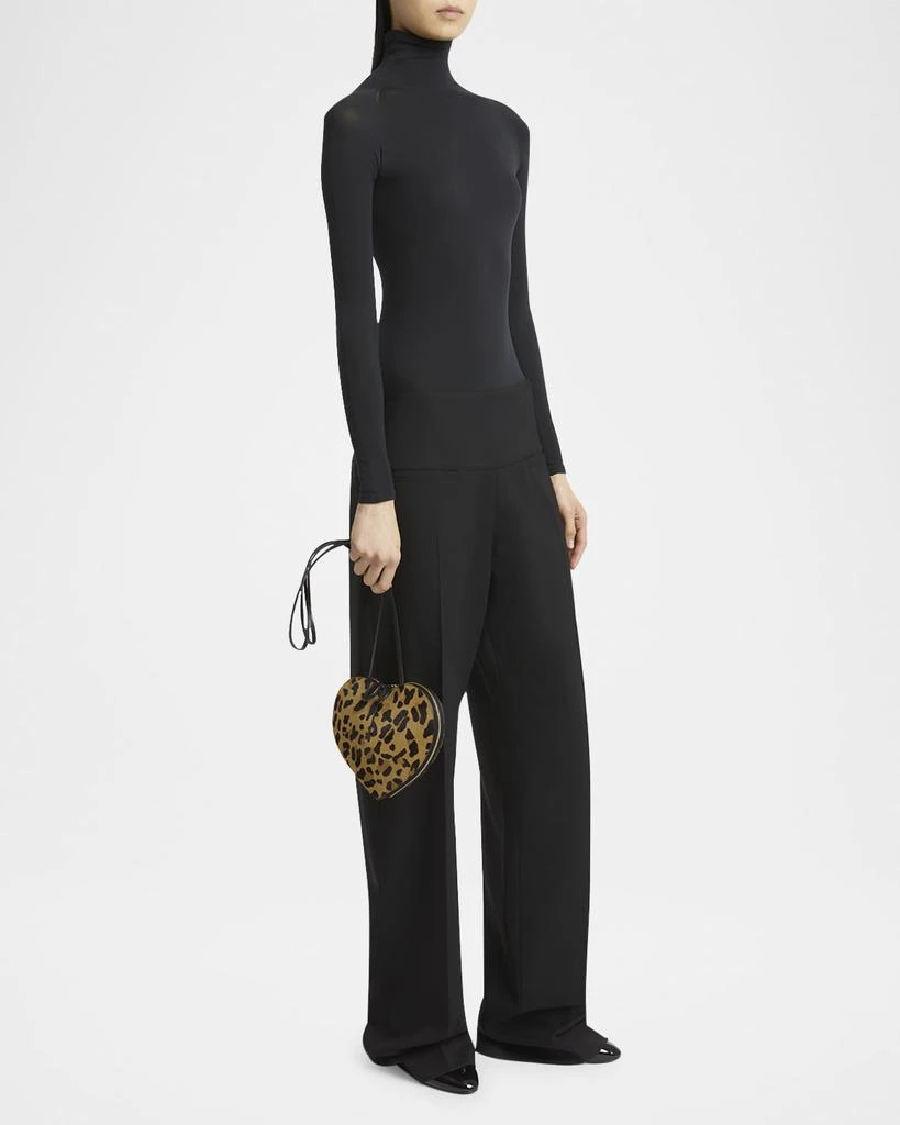 Alaia Le Coeur Crossbody Bag in Leopard Calf Hair 6