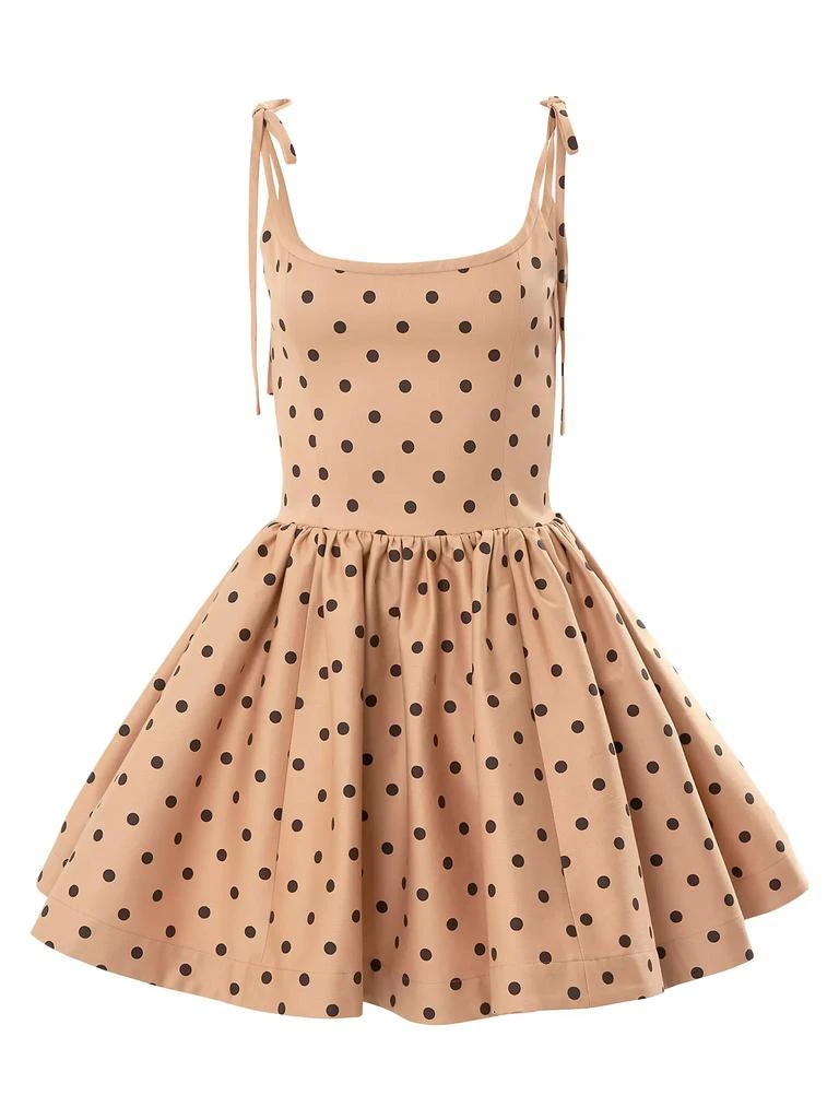 Carolina Herrera Polka-Dot Flared Minidress 1