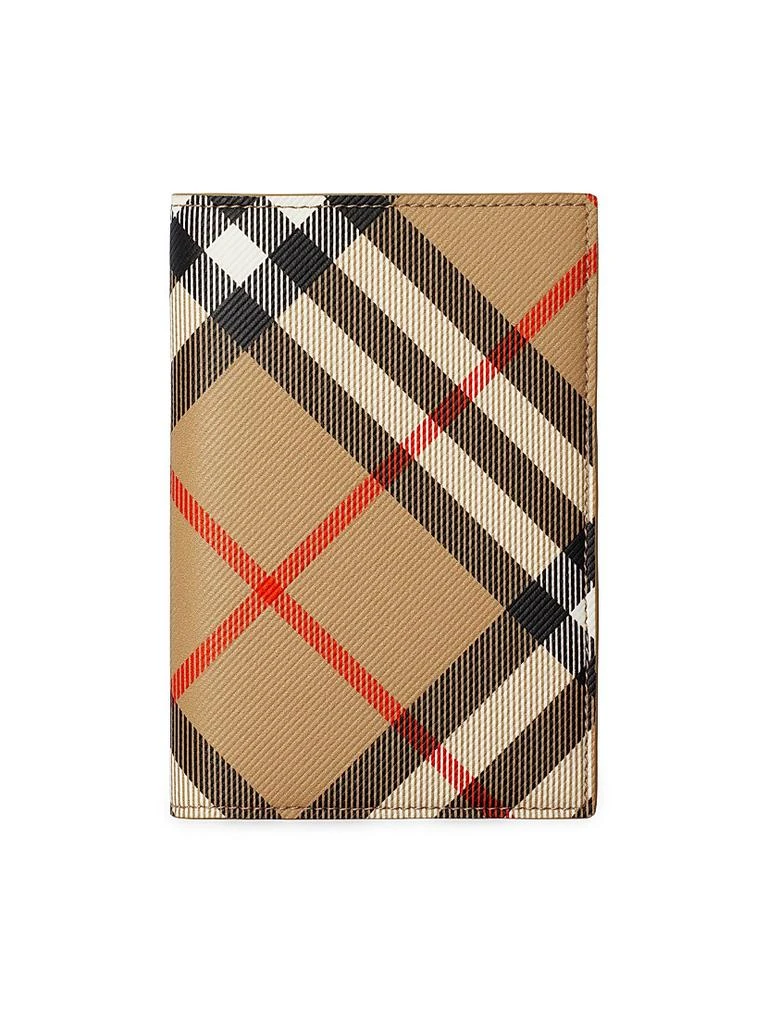 Burberry Check Cotton-Blend Passport Holder 1