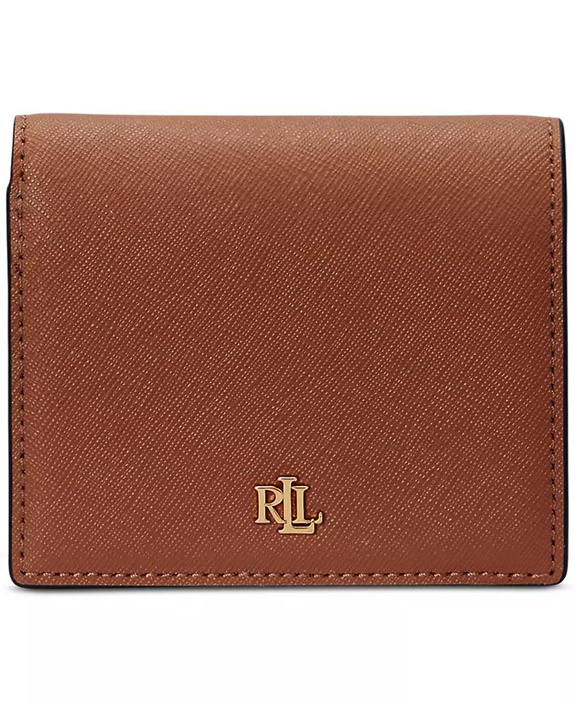 Ralph Lauren Crosshatch Leather Compact Wallet