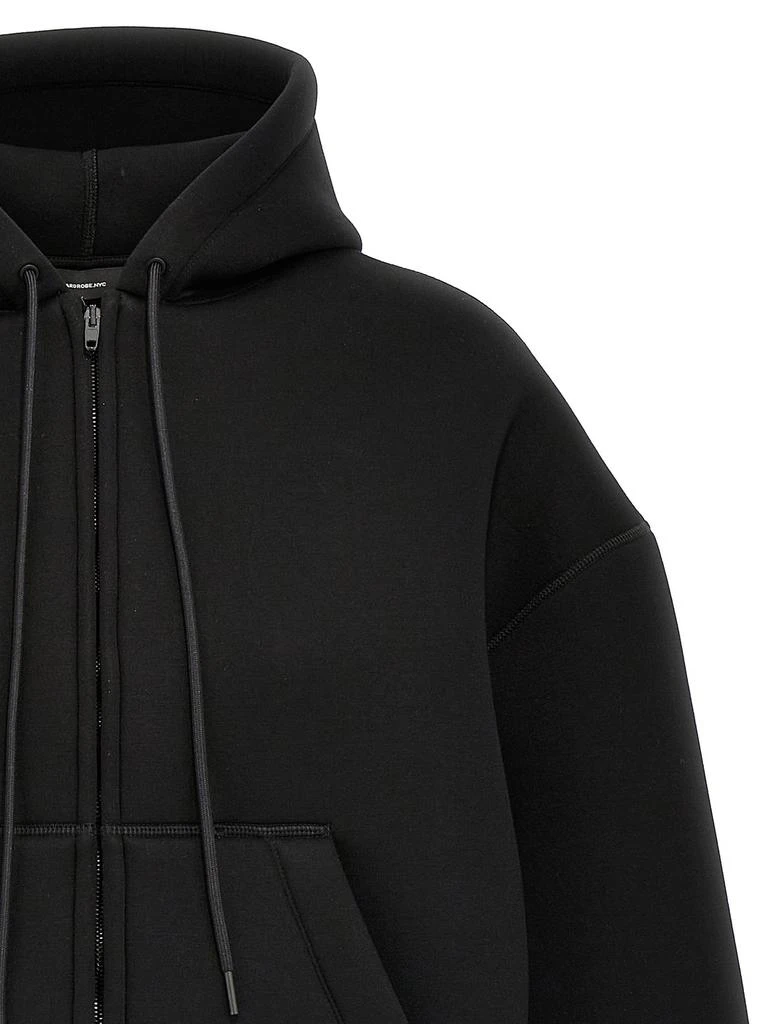 WARDROBE.NYC WARDROBE.NYC Bonded Drawstring Zip-Up Hoodie 3