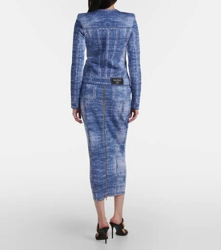 Balmain Trompe l
oeil jacquard cardigan 3