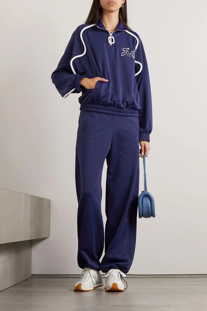 JW Anderson + Run Hany embroidered stretch-jersey straight-leg track pants 2