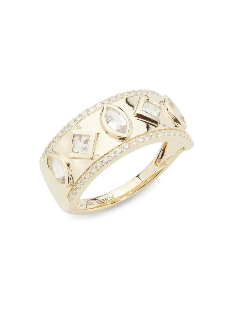 Effy 14K Yellow Gold, White Topaz
0.13 TCW Diamond Ring