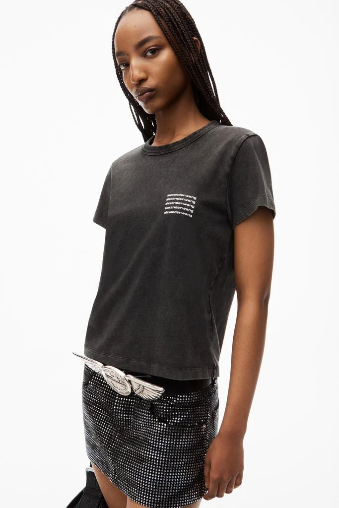 Alexander Wang SHRUNKEN TEE IN ACID WASH JERSEY 3