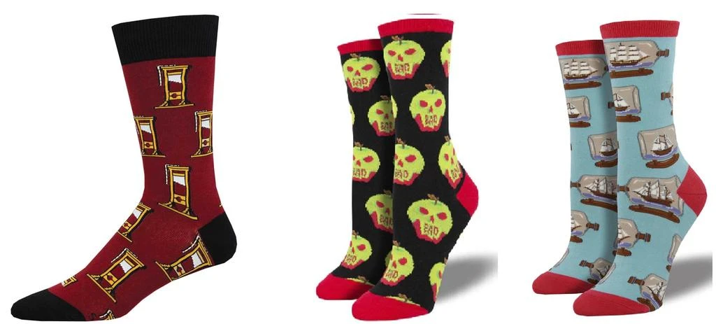 Socksmith Socksmith - Women's Heads Up & Bad Apple & Ship In A Bottle Socks - Set Of 3 Pair