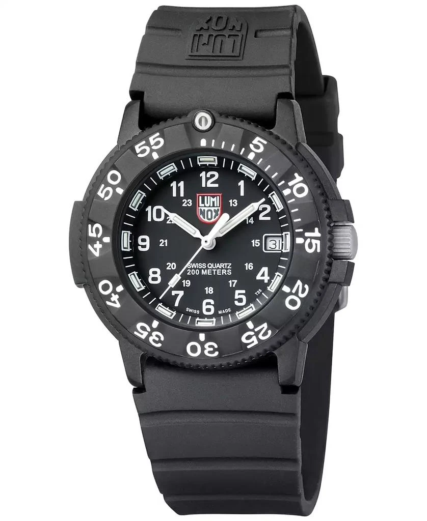 Luminox Men's Swiss Original Navy Seal EVO Series Military Dive Black Rubber Strap Watch 43mm 2