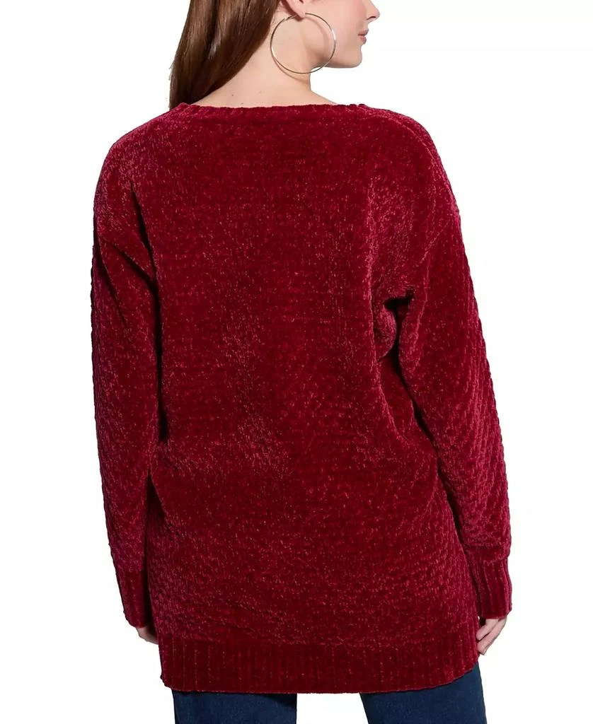 GUESS Women's Talia Chenille V-Neck Tunic Sweater 2