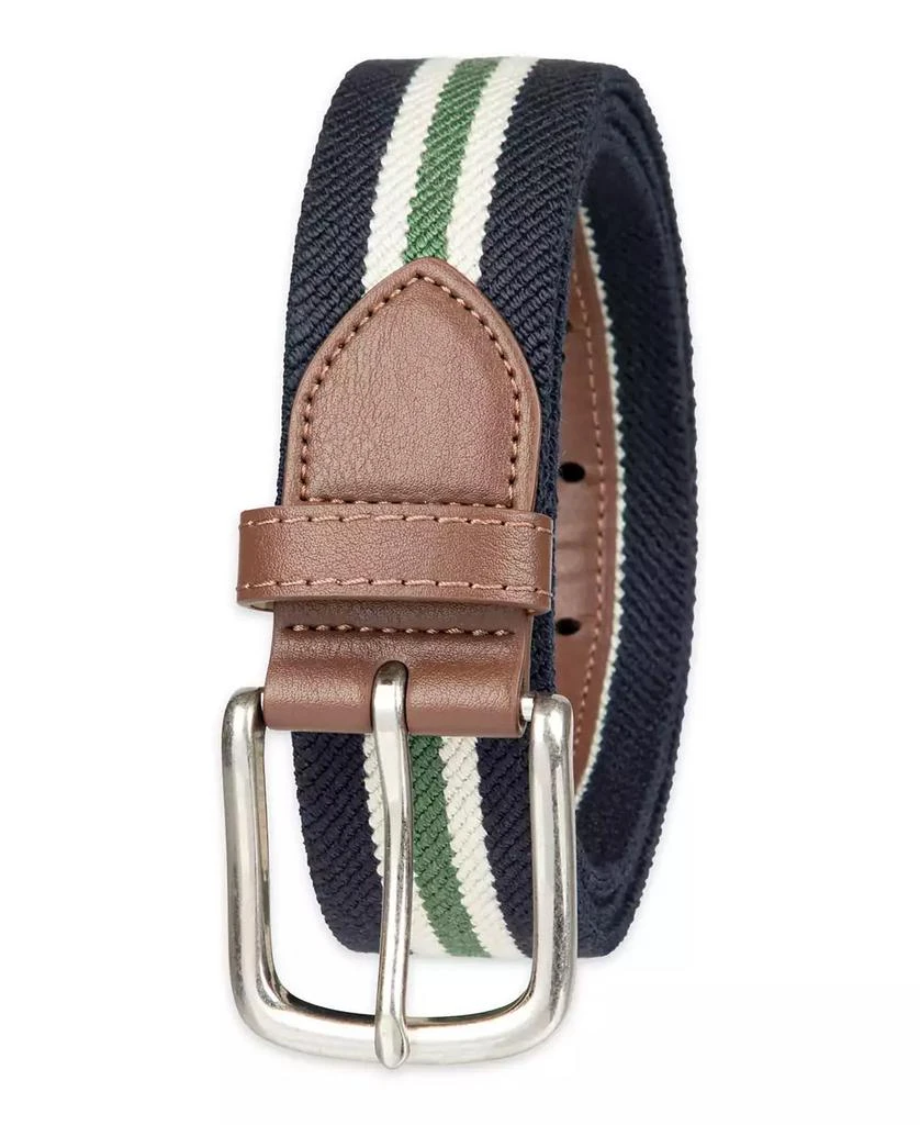 Club Room Men's Striped Fabric Stretch Casual Belt 2