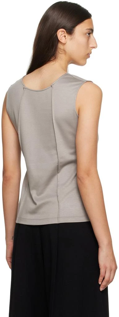 Issey Miyake Gray Tucked Square Tank Top 3