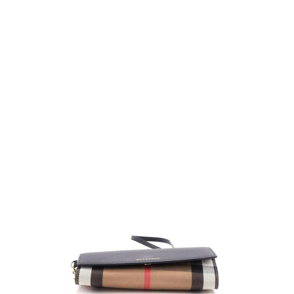 Burberry Henley Wallet on Chain Leather with House Check Canvas 4
