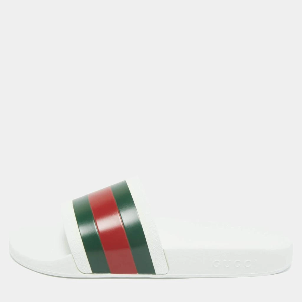 Gucci Gucci White Rubber Pursuit 72 Pool Slides Size 44 1