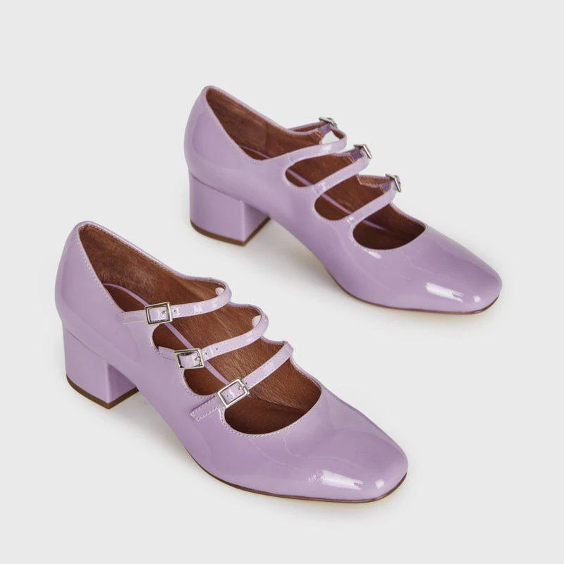 Intentionally Blank Piano Heel Shoe Lavender 1
