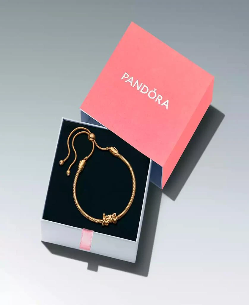 PANDORA Gold Plated Love Script Bracelet Gift Set 4