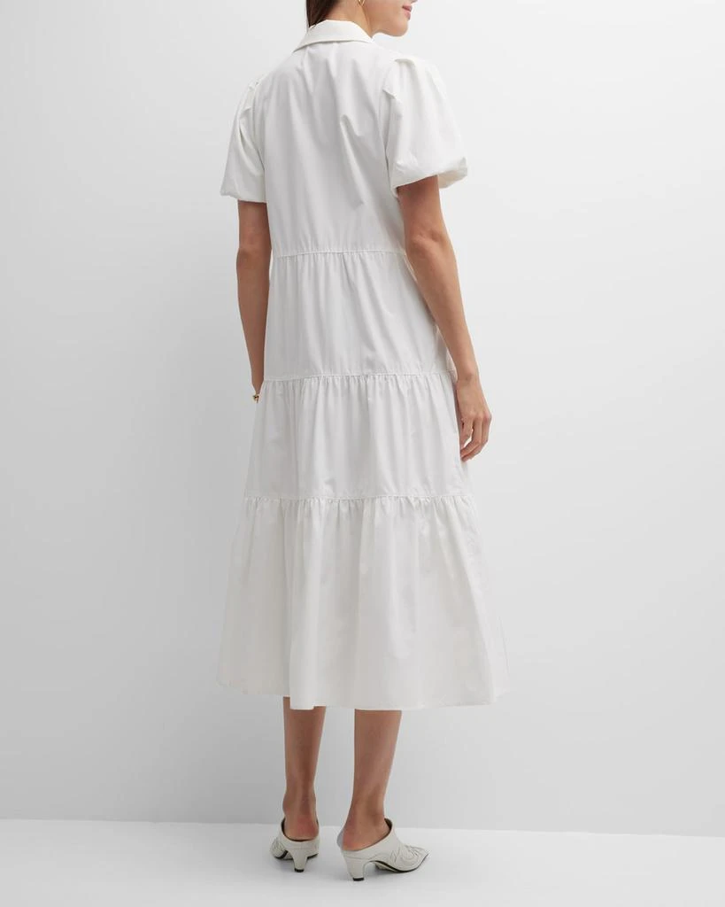 Brochu Walker Havana Tiered Puff-Sleeve Shirtdress 6