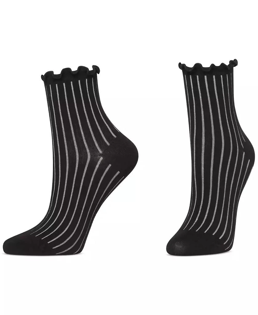 Hue Women
s 3-Pk. Sheer Ribbed Anklet Socks U24421MP 4