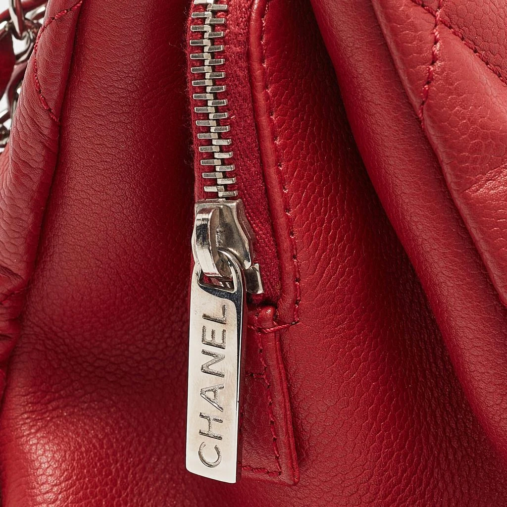 Chanel Chanel Red Quilted Caviar Leather Shopper Tote 6