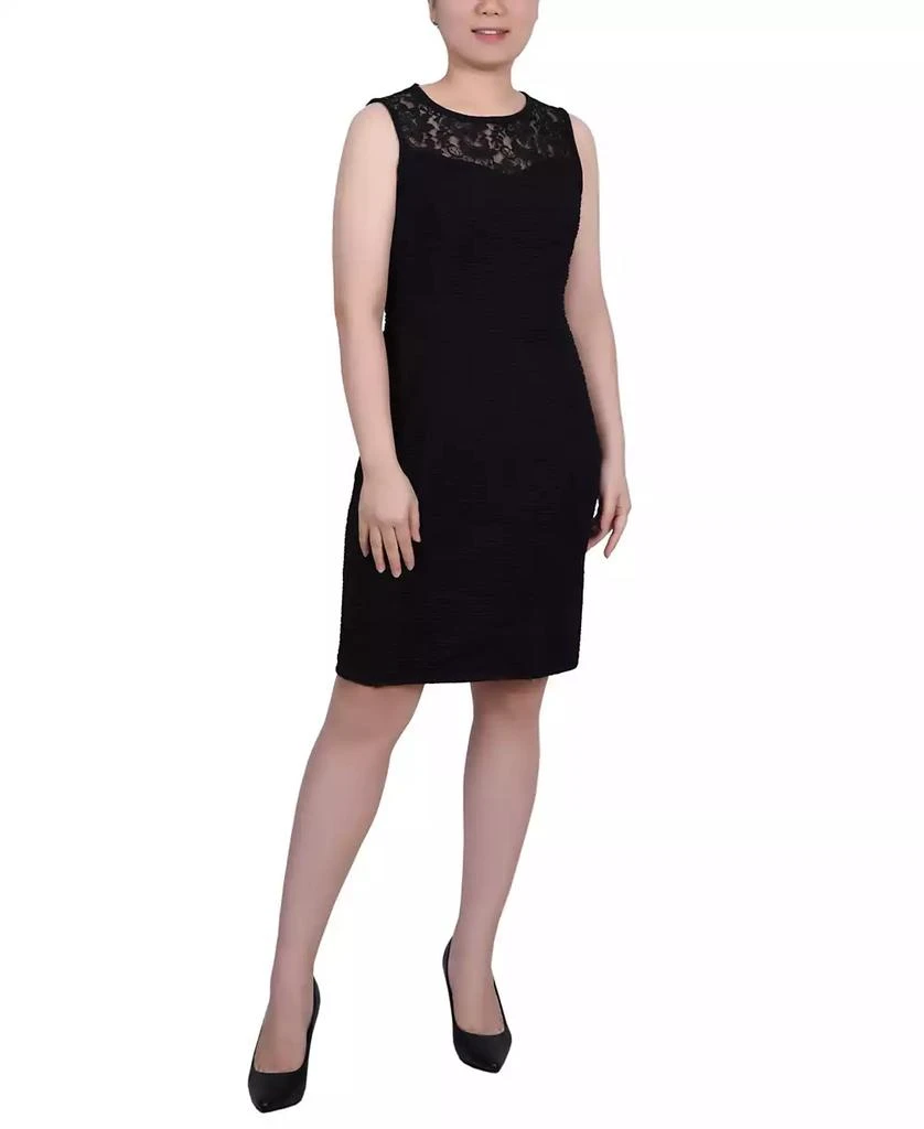 NY Collection Petite Two Piece Novelty Knit and Lace Dress Set 6