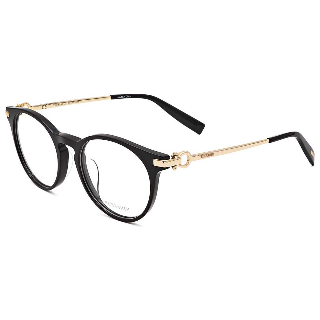 TRUSSARDI Trussardi Unisex Black Round Opticals