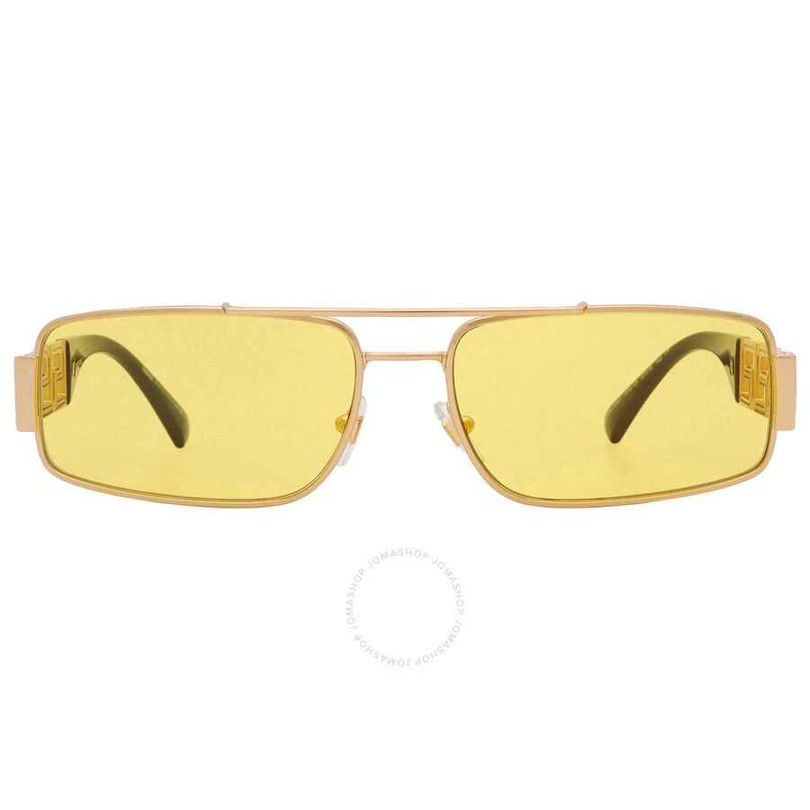 Versace Yellow Mirror Rectangular Men's Sunglasses VE2257 1002C9 60 1