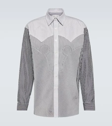 MAISON MARGIELA Striped cotton-blend shirt 1