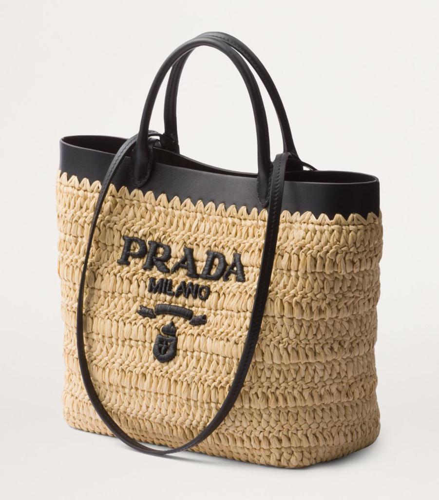 Prada Small Woven Tote Bag