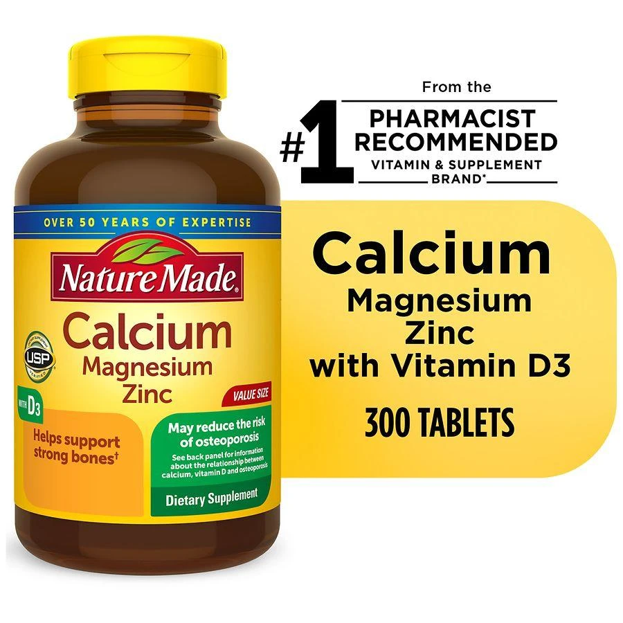 Nature Made Calcium Magnesium Zinc with Vitamin D3 Tablets 7