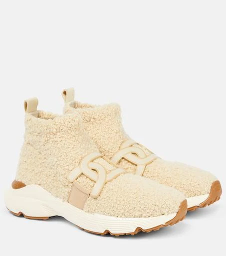 Tod's Faux shearling slip-on sneakers 1
