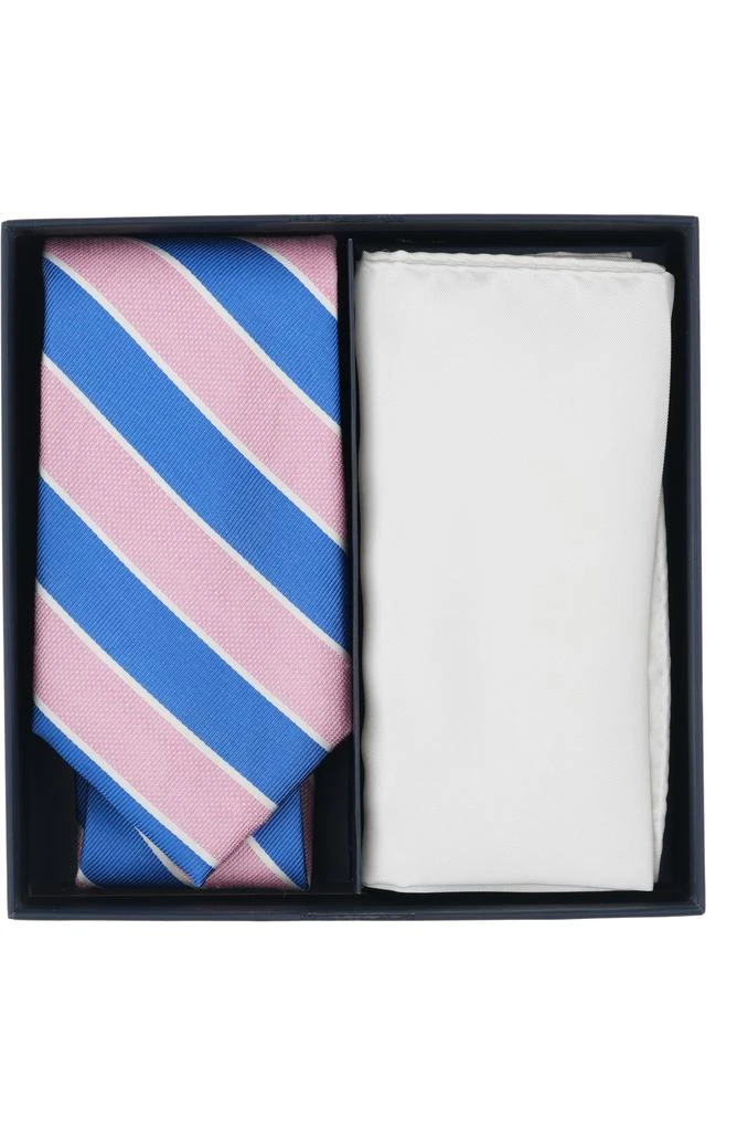 Brooks Brothers Striped Silk Tie & Pocket Square Boxed Set 2