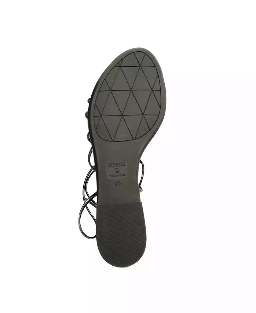 Schutz Women's Inez3 Round Toe Flat Sandals 5