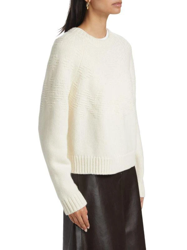 Vince Textured Raglan Wool Fair Isle Sweater 3
