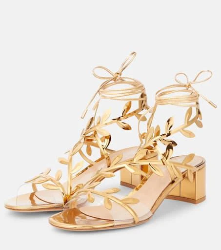 Gianvito Rossi Flavia mirrored leather sandals 4