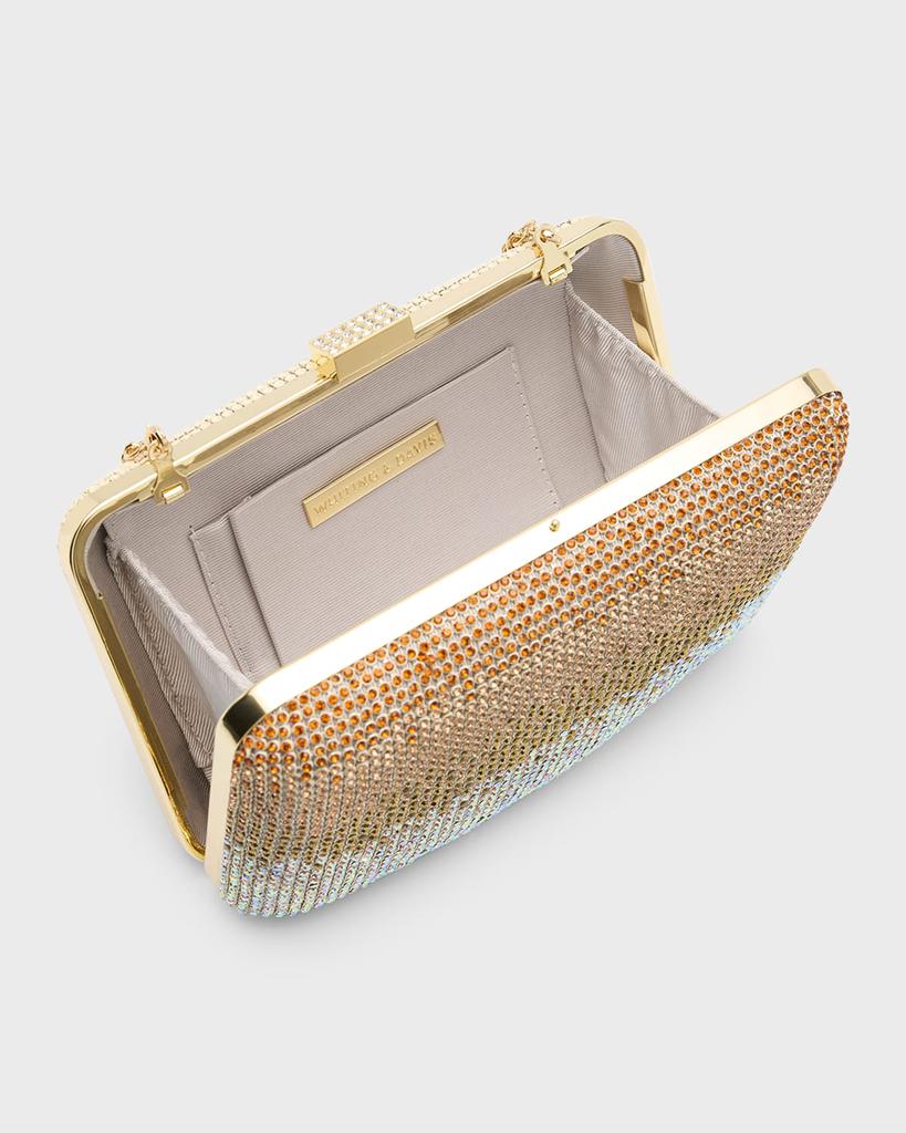 Whiting & Davis Harlow Ombre Crystal Clutch Bag