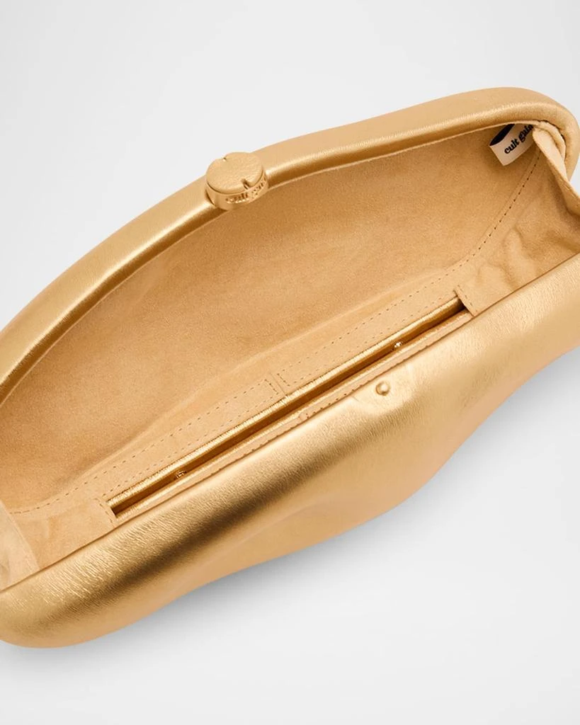 Cult Gaia The Caldera Metallic Leather Clutch Bag 3