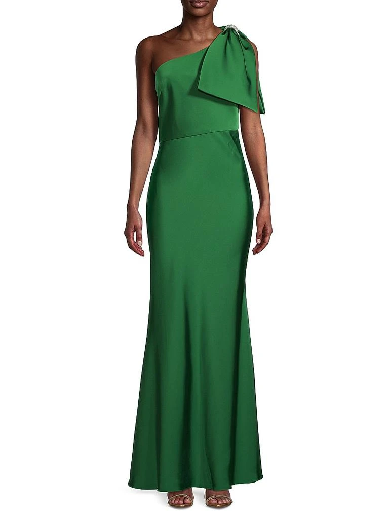Sachin & Babi Aubrey Satin One-Shoulder Gown 3
