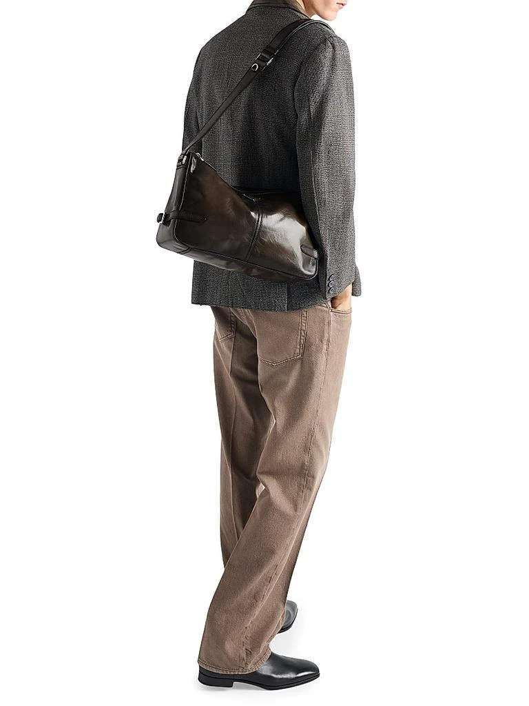 Prada Antiqued Leather Zipper Shoulder Bag 3