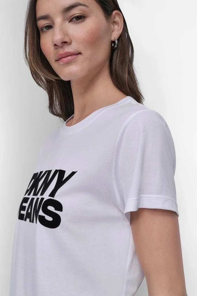 DKNY FLOCKED LOGO TEE 4