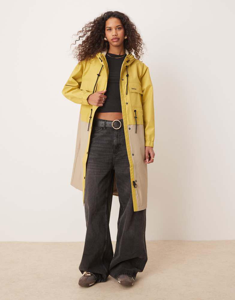 Barbour Evie showerproof rain coat in beige – On Sale Now with Up