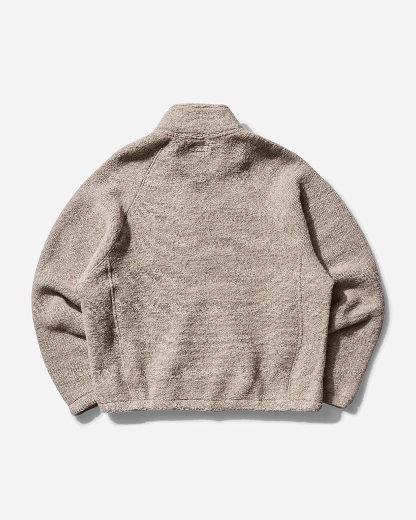 STUSSY Men's Wool Blend Sherpa Mock Neck Sweater Tan