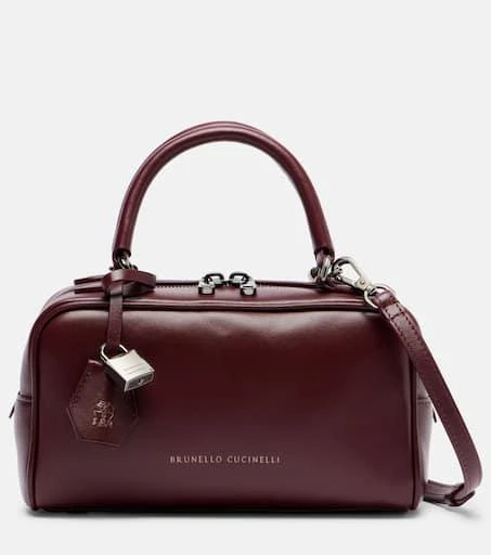 Brunello Cucinelli Boston Explorer Small leather tote bag 1