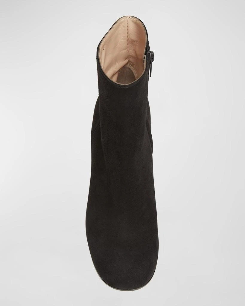 Gianvito Rossi Joelle Suede Block-Heel Booties 6