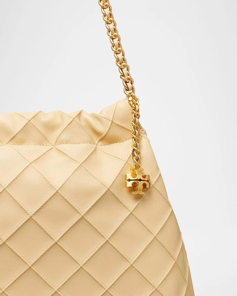 Tory Burch Fleming Chain Quilted Leather Hobo Bag 5