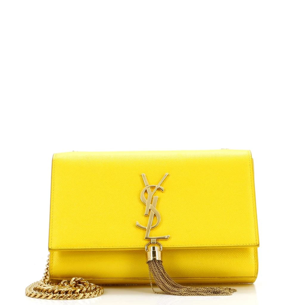 Yves Saint Laurent Classic Monogram Tassel Crossbody Bag Leather Small 1