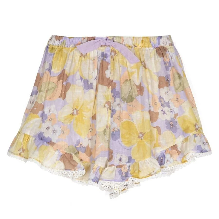 Zimmermann Girls Pop Frill Floral Print Shorts 1