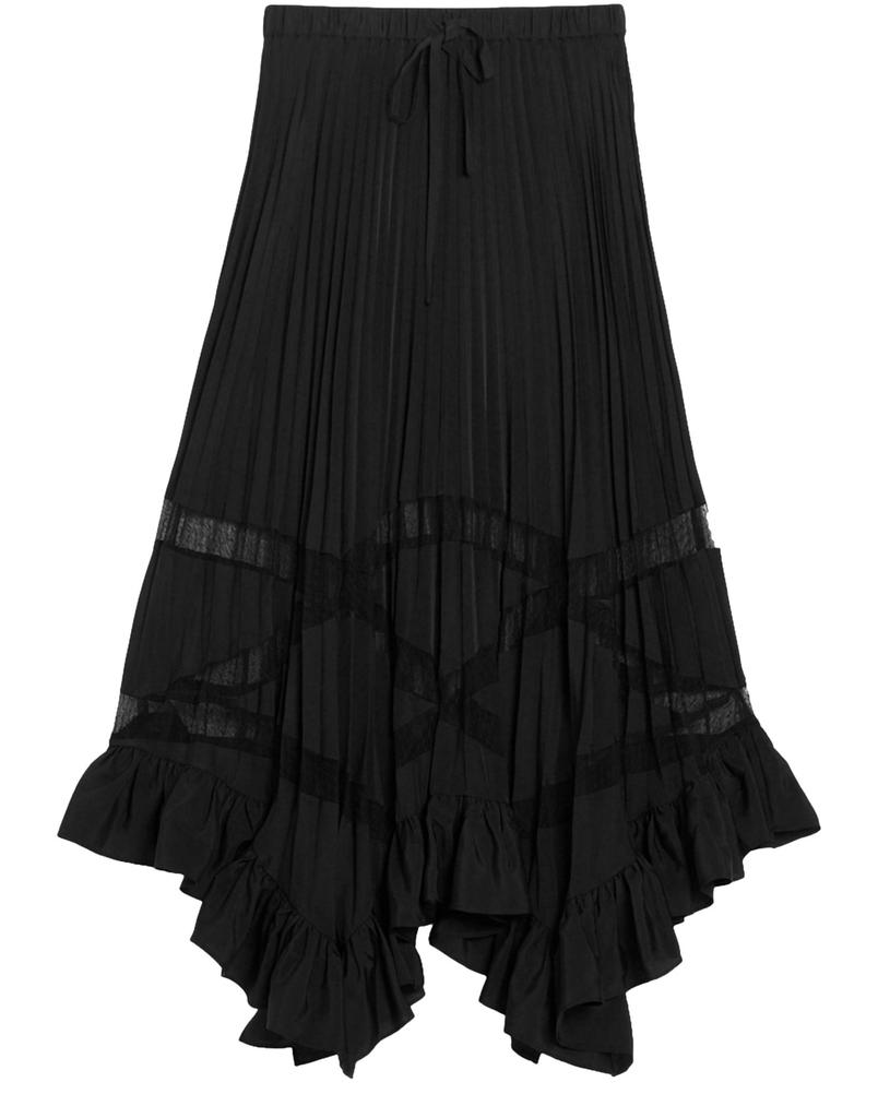 CLAUDIE PIERLOT Asymmetrical pleated skirt