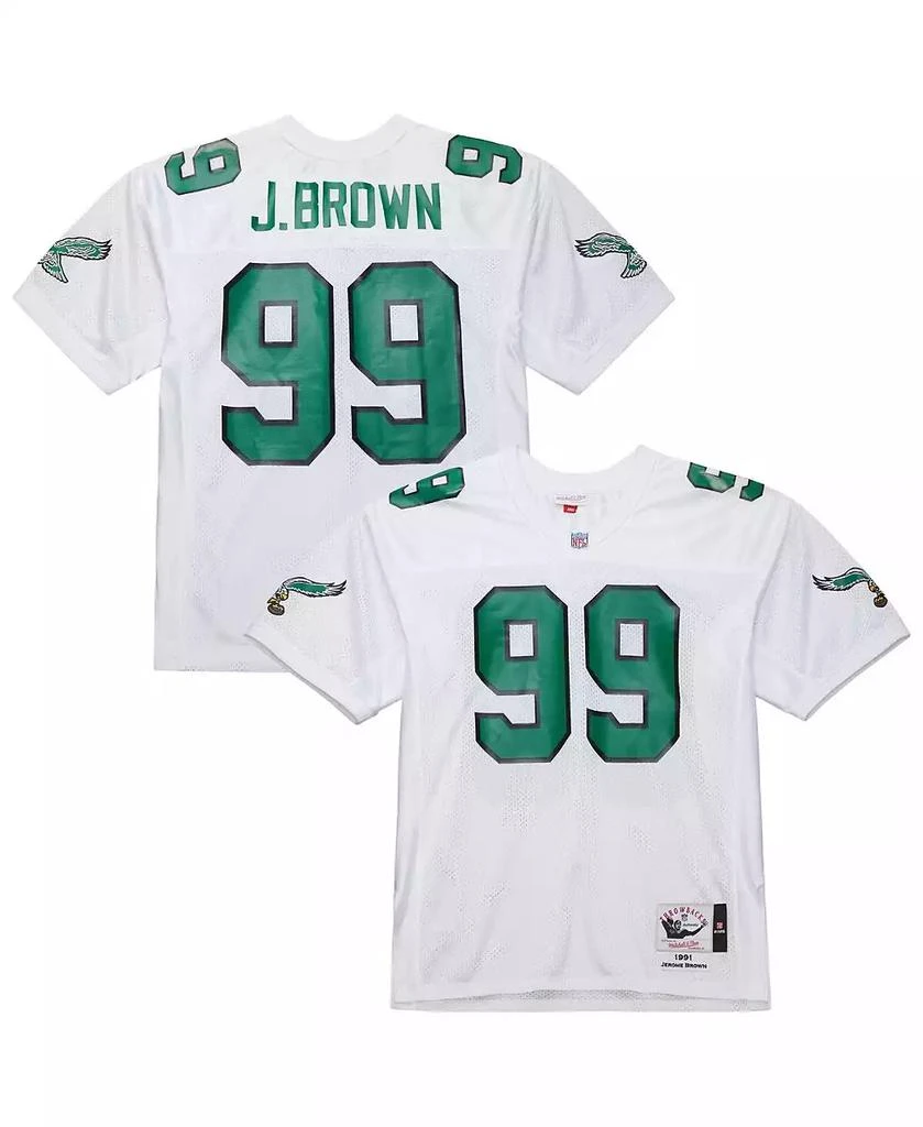 Mitchell 
Ness Men
s Jerome Brown White Philadelphia Eagles 1991 Authentic Throwback Retired Player Jersey