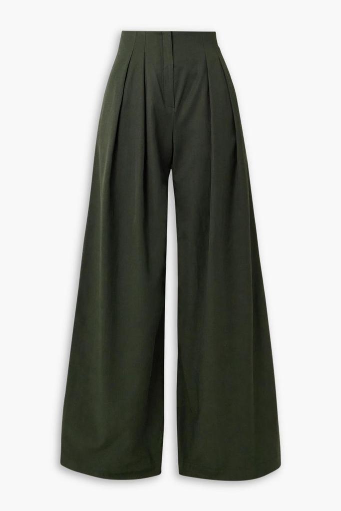 CORTANA Camille pleated twill wide-leg pants