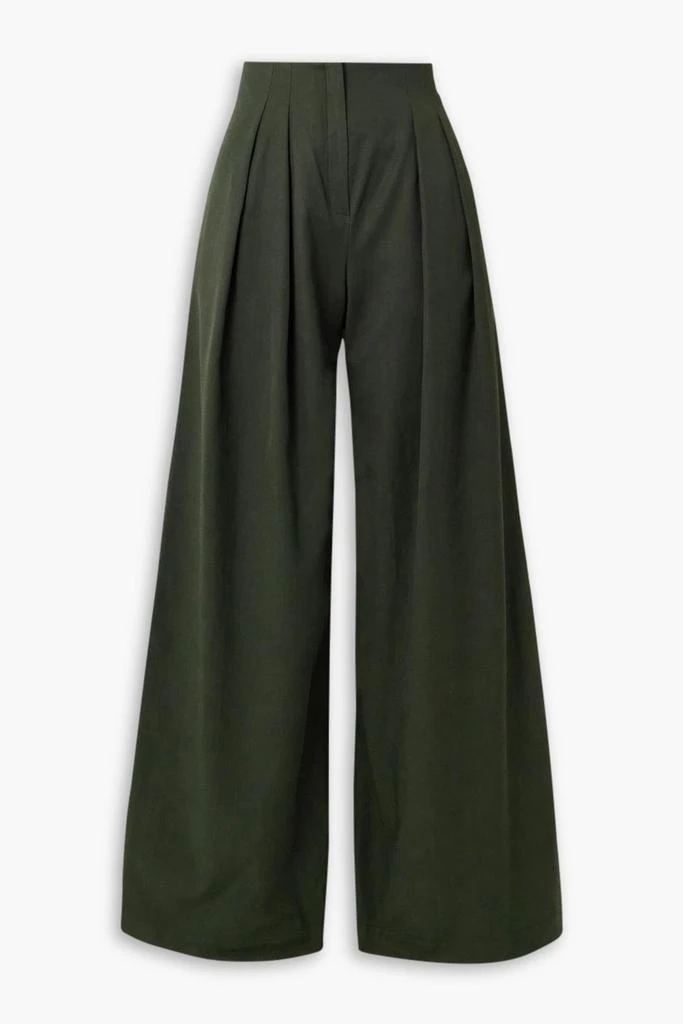 CORTANA Camille pleated twill wide-leg pants 1