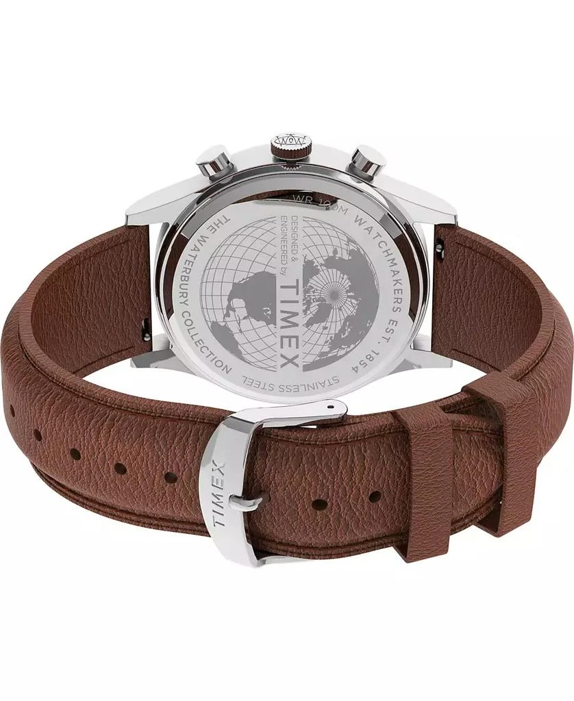Timex Men's Waterbury Traditional Chrono Tan Leather Strap Watch 42mm 2