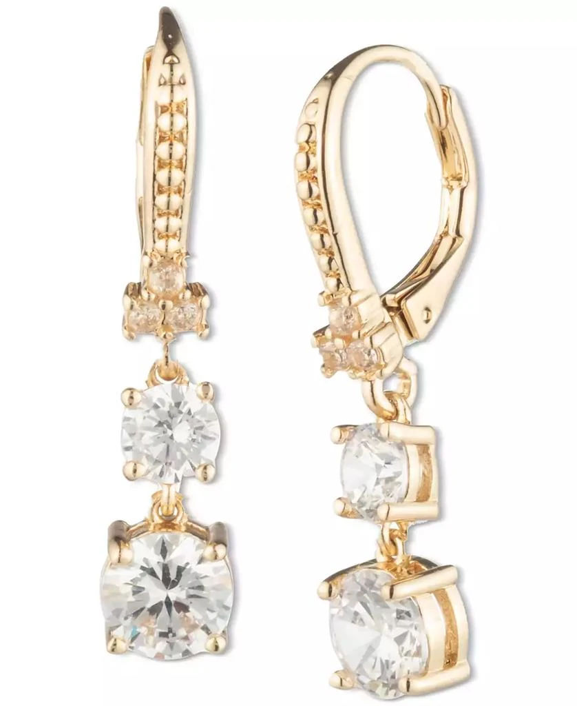 MARCHESA Cubic Zirconia Double Drop Earrings 1